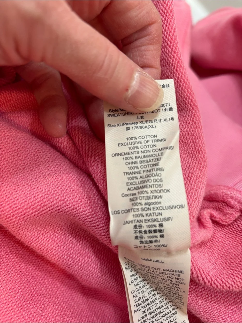 NWT Tory Burch Pink Distressed Logo Pullover Sweatshirt